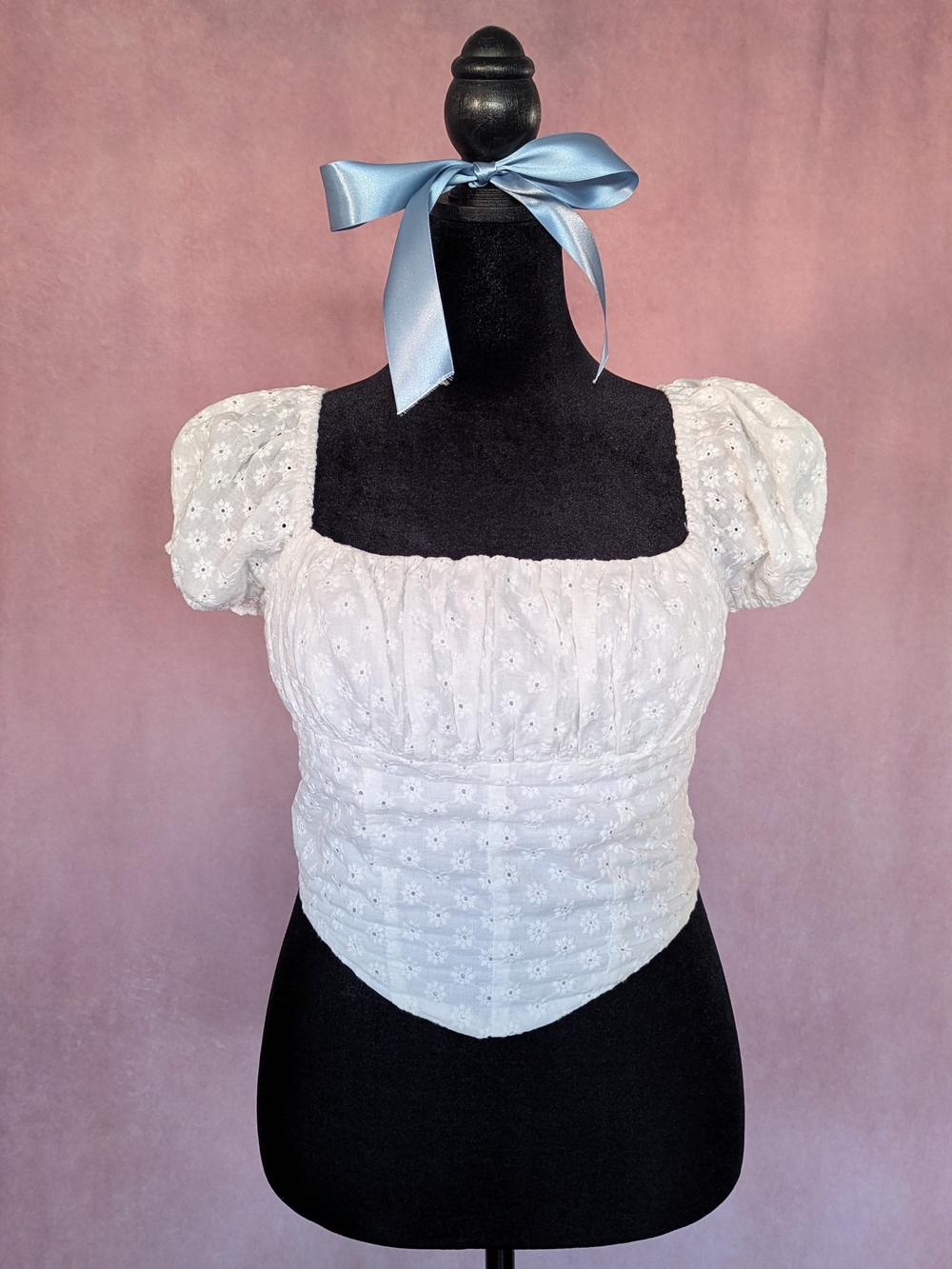 Shop Neighbor White Eyelet Peasant Top | Size L